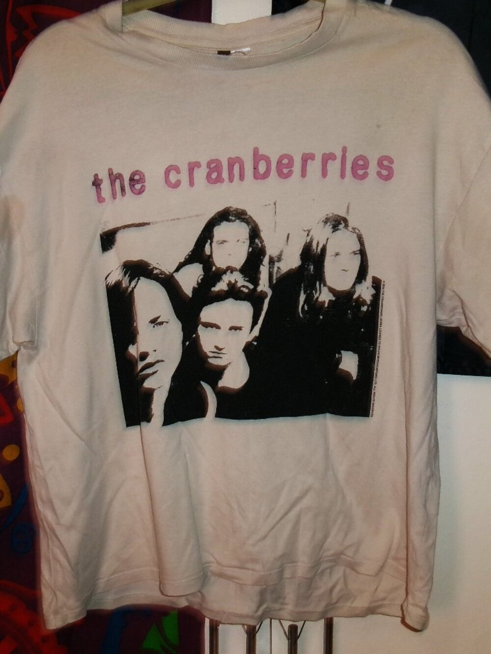 cranberries face xxs w uk tee - sunday roses irish alternative rock dolores pop
